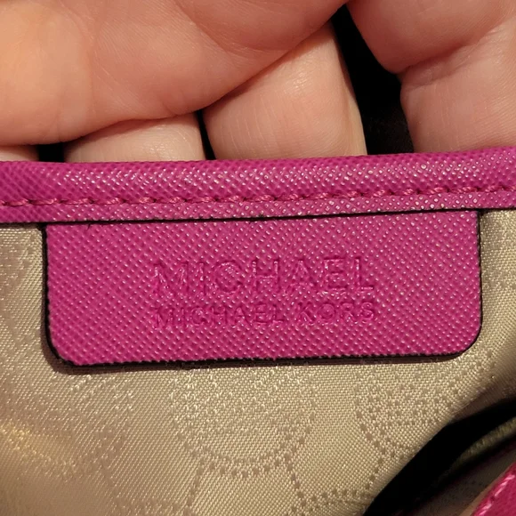 Michael Kors Hamilton Large Satchel Hot Pink Fuchsia Saffiano Leather Lock Bag